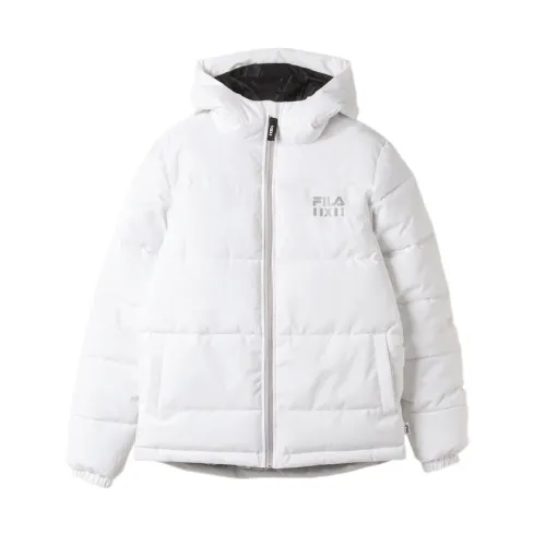 FILA Jackets Men's White Hooded Thickened Other