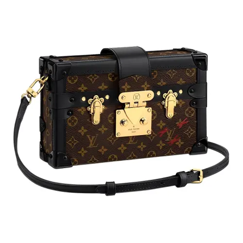 LOUIS VUITTON Petite Malle Monogram Black/Brown