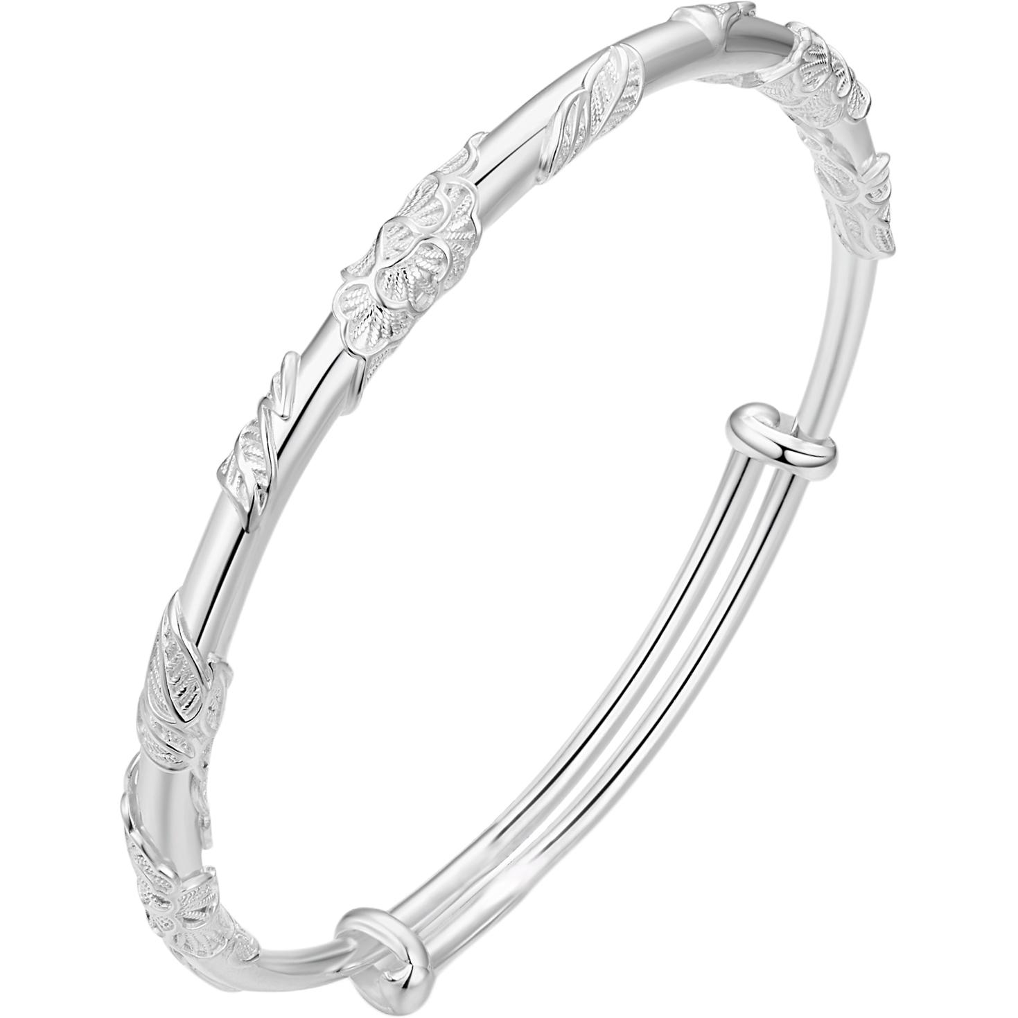 Golden lightweight silver bracelet, universal birthday charm, gift box for friend, Chinese style, light luxury style, 925 sample silver, silver 999 sample, material