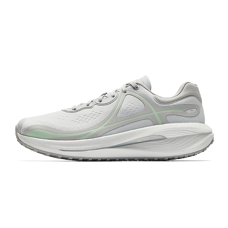 ANTA Champion Honor 2 Running Shoes Men’s Low Top Grass White Gray, Cumulus Gray