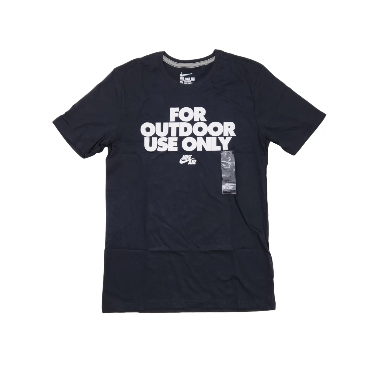 Nike T-Shirts Men's Black Crew Neck Thin Straight Fit