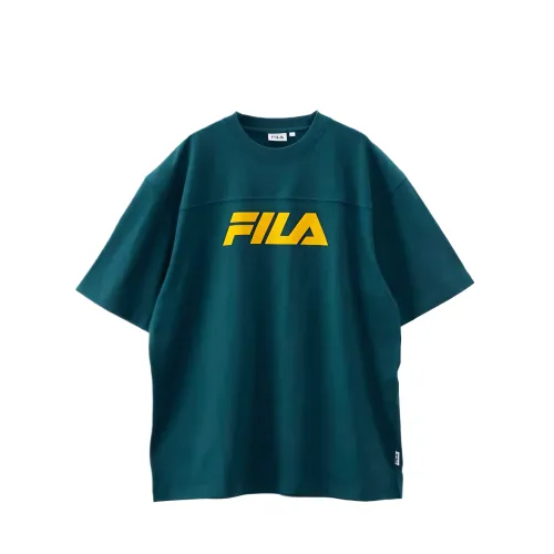 FILA T Shirts Men's Green Crew Neck Moderate