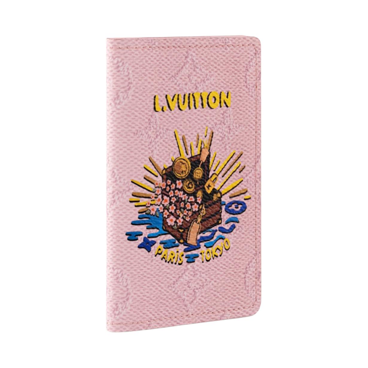 Мужской картхолдер Louis Vuitton x Nigo (розовый) — фото 2