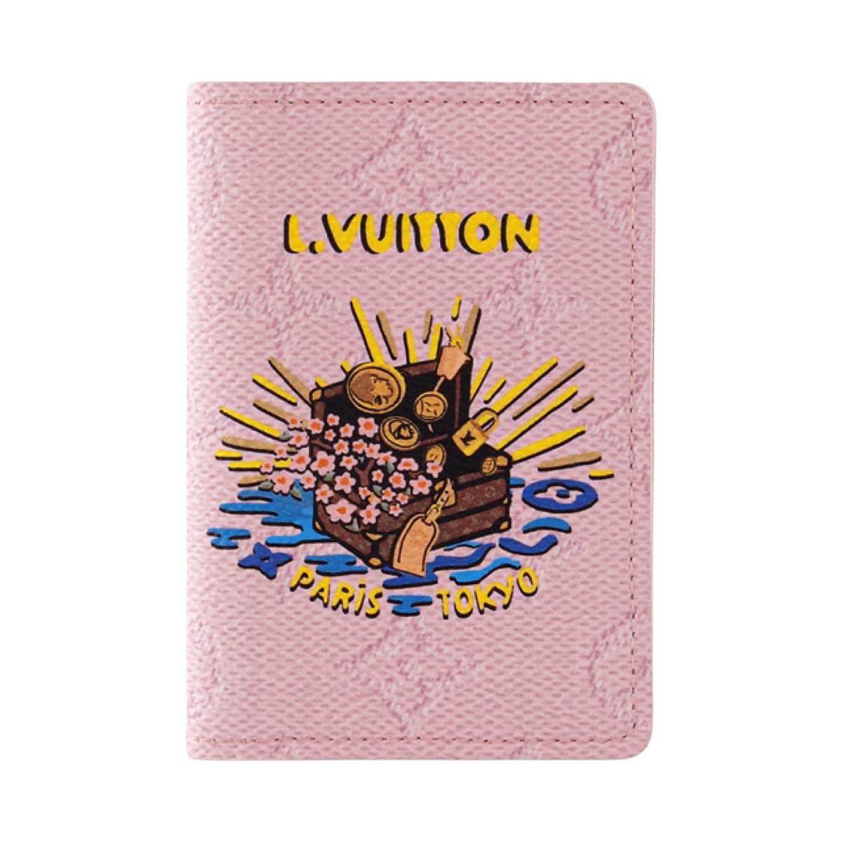 Мужской картхолдер Louis Vuitton x Nigo (розовый)