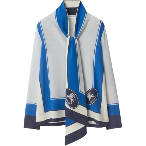 Burberry Edk stamp-box silk shirt