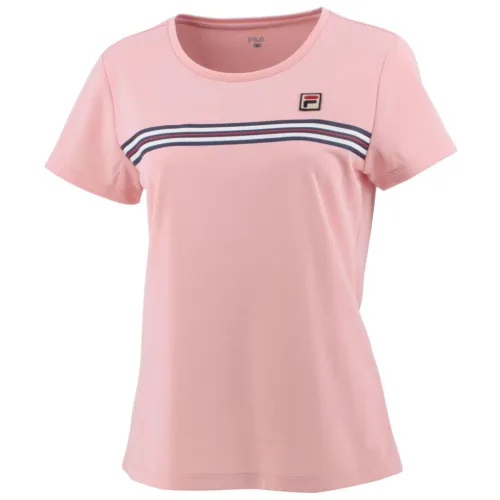 FILA Tennis Tops Women's Pink Crew Neck Moderate