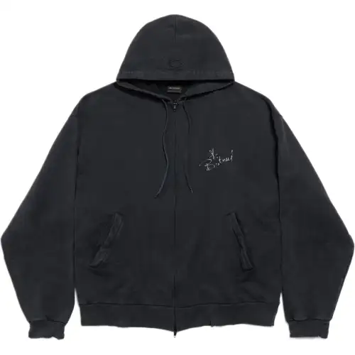 Balenciaga SS26 Sweatshirt Loose Fit Unisex Black Blue