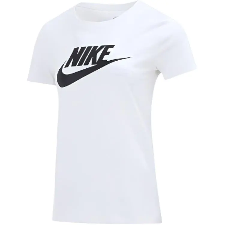 Nike Sportswear Essentials T-Shirts Women's White Crew Neck Moderate Straight Fit
