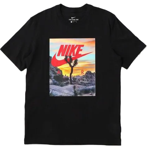 Nike T-Shirts Men's Crew Neck Moderate Straight Fit
