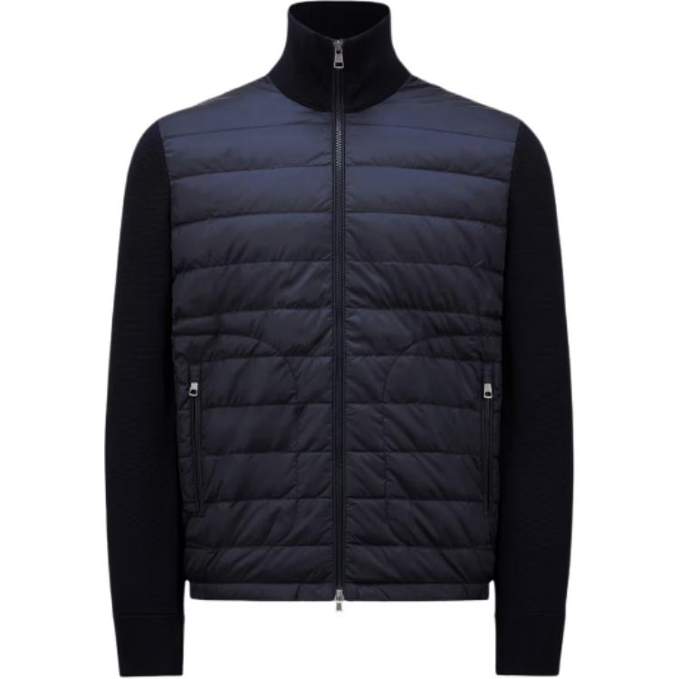 Куртка Moncler Padded Zip-Up (темно-синяя)