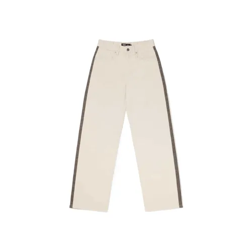Vans Jeans Women's Beige Moderate Straight Fit Pants
