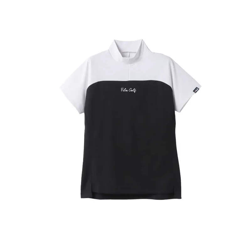FILA Golf Shirts Women's Black Stand Collar Moderate