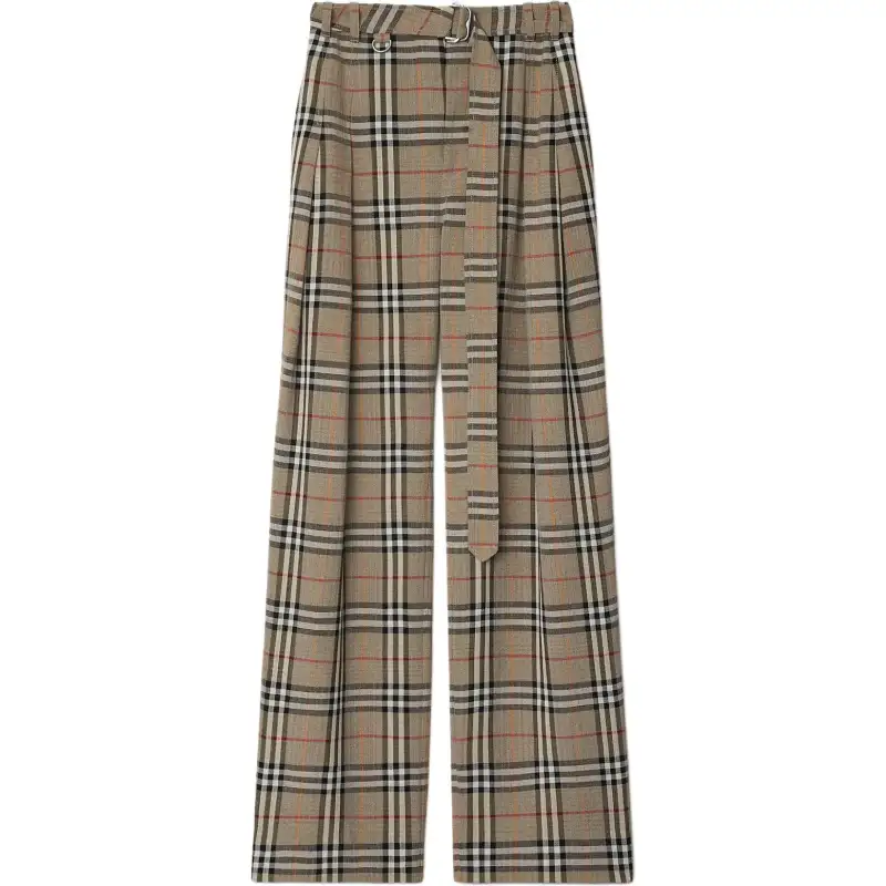 Burberry Check pleated trousers