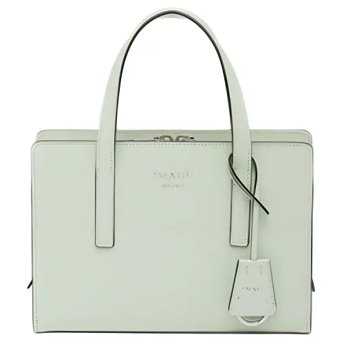 PRADA Re Edition Shiny Cow Leather Shoulder Bag, Crossbody Bag, Handbag Women's Aqua Green