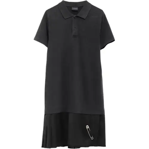 Balenciaga Pin Detailed Short Sleeved Dress