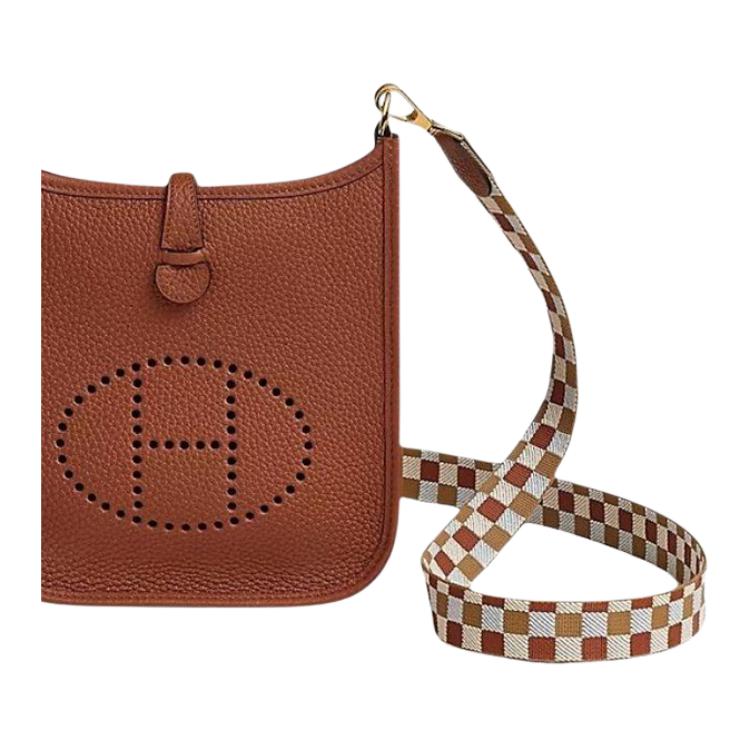 Женская сумка Hermes Evelyne 16 Clemence 16 (медно-красный) — фото 5