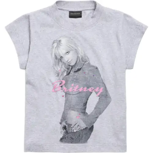 Balenciaga SS26 T Shirt Women's Gray Slim Fit
