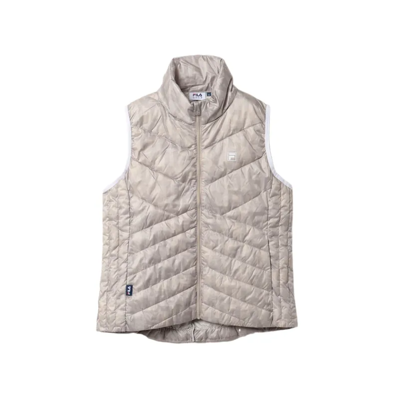 FILA Golf Collection Vests Women's Gray Stand Collar Moderate