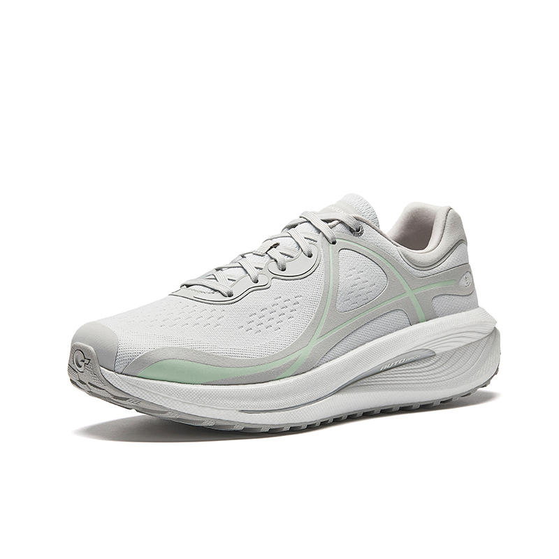 ANTA Champion Honor 2 Running Shoes Men’s Low Top Grass White Gray, Cumulus Gray