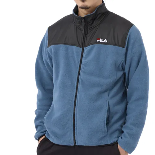 FILA Jackets Men's Blue Stand Collar Moderate Other
