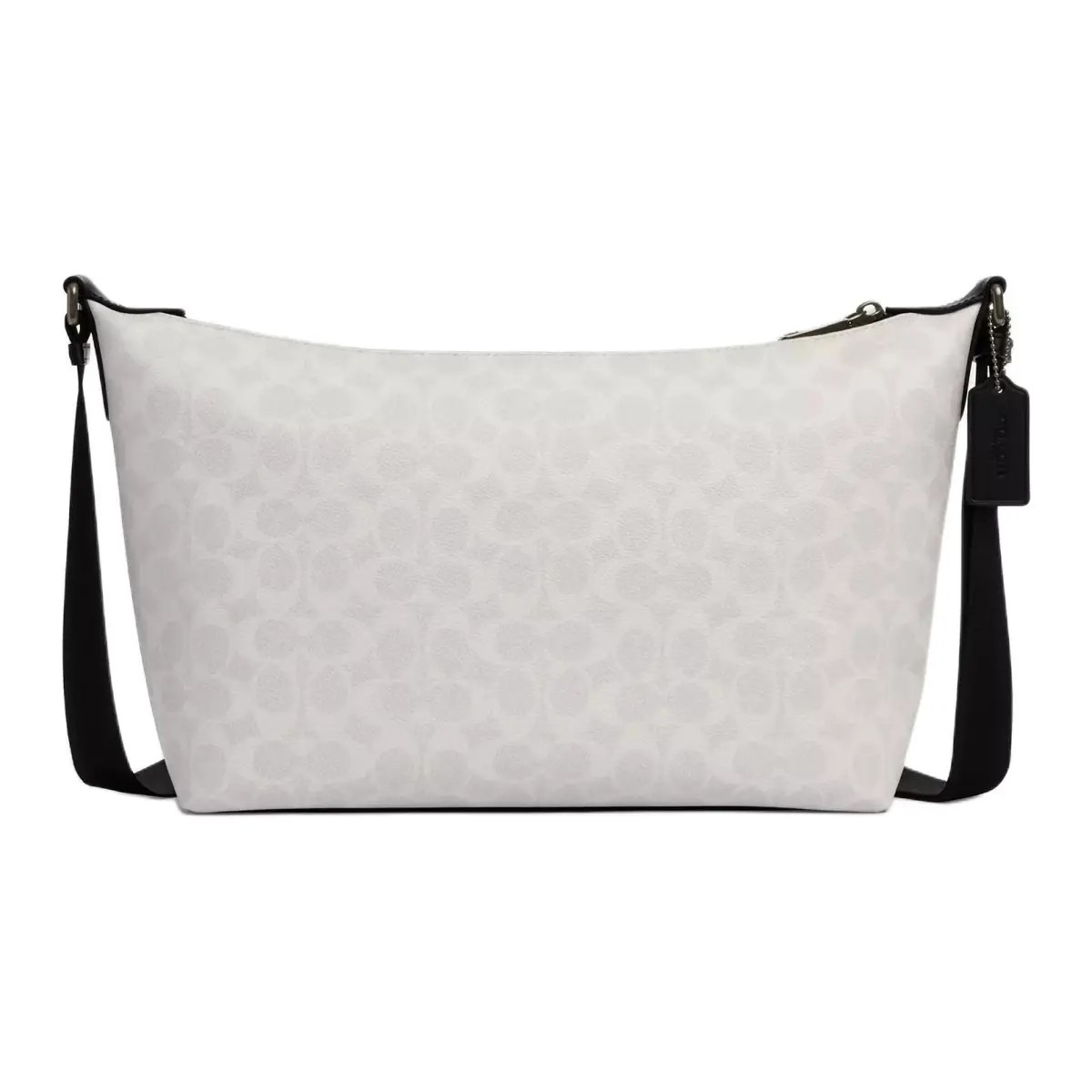 COACH Cow Leather Shoulder Bag, Crossbody Bag Large Men's White