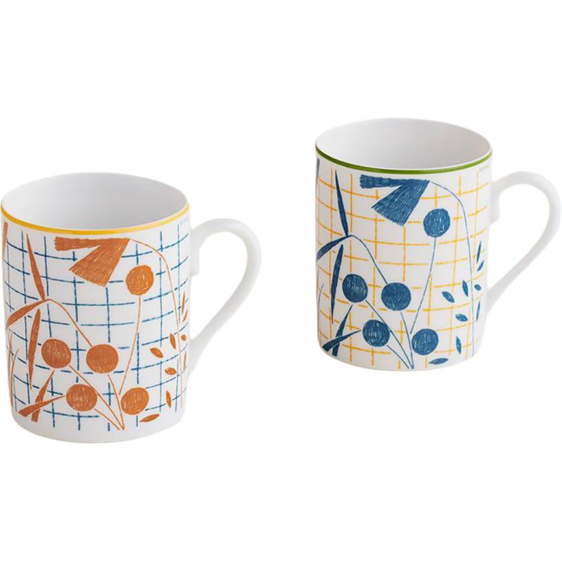 Набор кружек Hermes Garden Stroll Mugs (оранжево-синий)