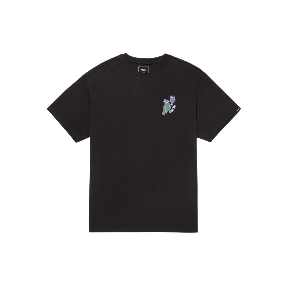 Vans T-Shirts Men's Black Crew Neck Moderate Straight Fit