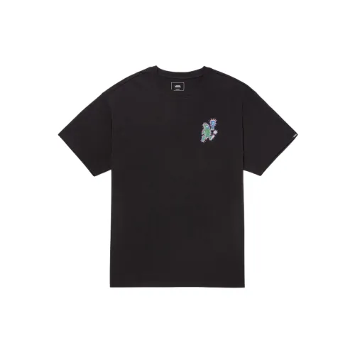 Vans T Shirts Men's Black Crew Neck Moderate Straight Fit