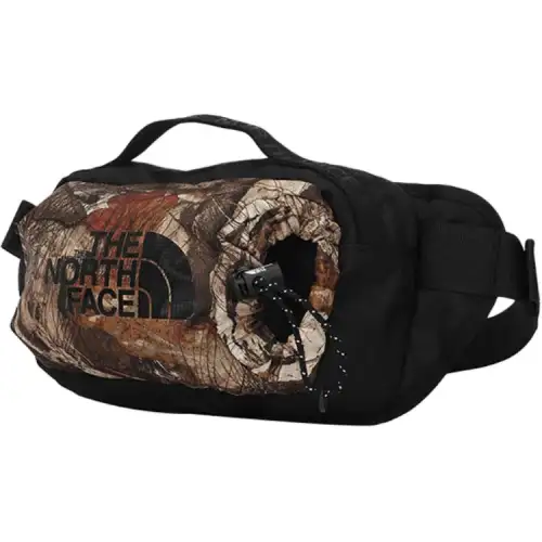 THE NORTH FACE 3.2L Fanny Pack Outdoor Bag Fabric Wood Grain & Green & Black Unisex