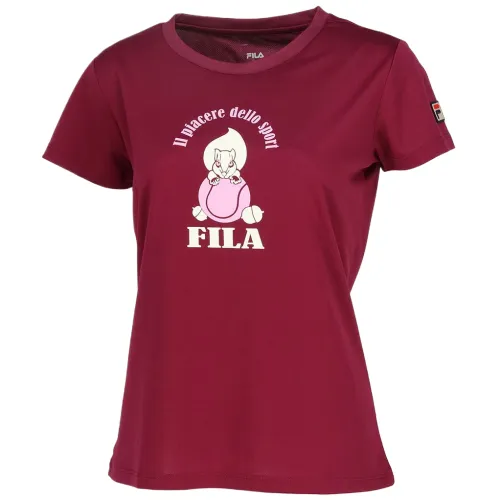 FILA T Shirts Women's Red Crew Neck