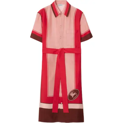 Burberry SS25 Short Sleeved Dress Women's Multicolor