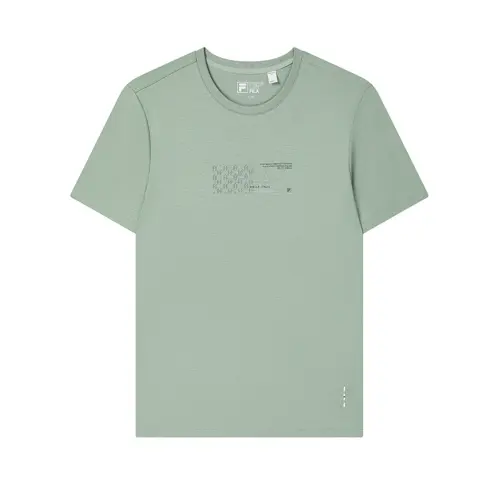 FILA WHITE T Shirt Men's Emerald Green