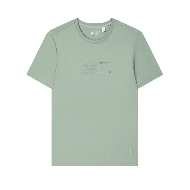 FILA WHITE T Shirt Men's Emerald Green