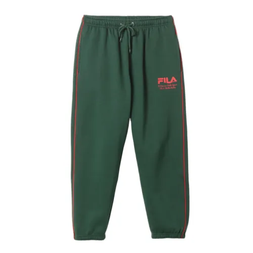 FILA BIELLA Casual Pants Men's Green Moderate Cuffed Pants
