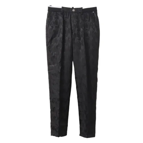 FILA Casual Pants Men's Black Moderate Straight Fit Pants
