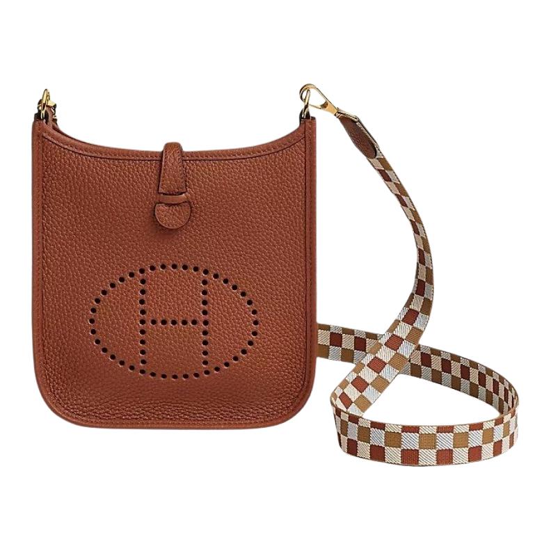 Женская сумка Hermes HERMES Evelyne 16 Clemence 16 (медно-красный)