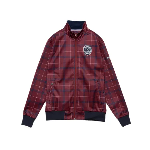 FILA Jackets Men's Red Stand Collar Moderate Other
