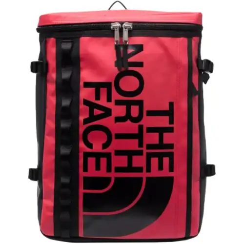 THE NORTH FACE 30L Backpack Outdoor Bag Nylon Fabric Black & Red Men's
