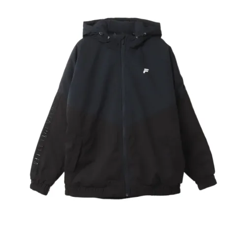 FILA Jackets Unisex Black Hooded Moderate Other