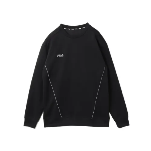 FILA Sweatshirts Men's Black Crew Neck Moderate