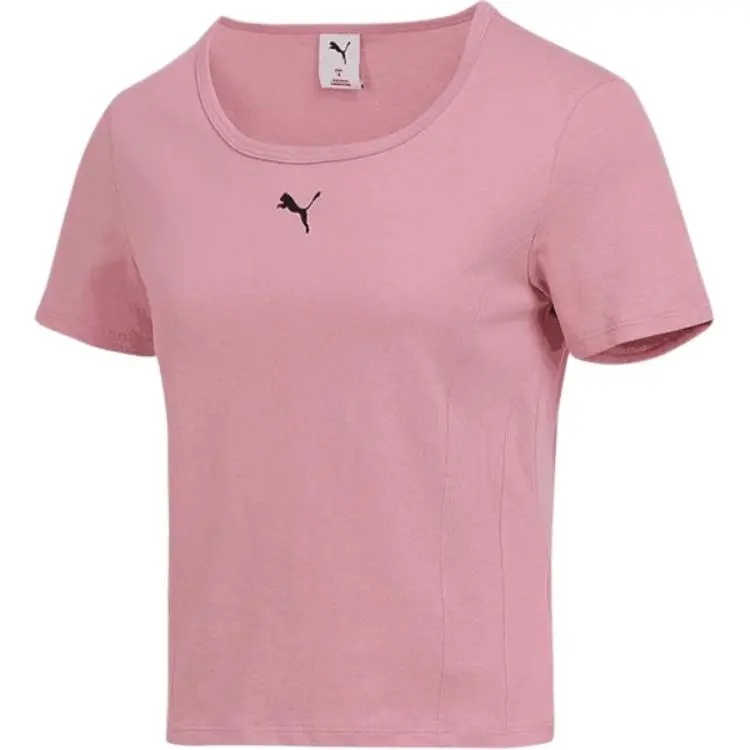 PUMA T-Shirts Women's Pink Crew Neck Other