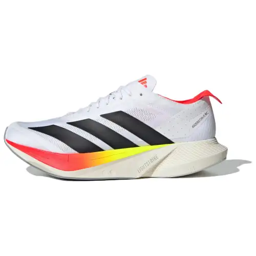 Adidas ADIZERO DRIVE RC fashionable and comfortable polyester shock-absorbing support low-cut Lightstrike midsole long-distance racing running shoes men's white and red