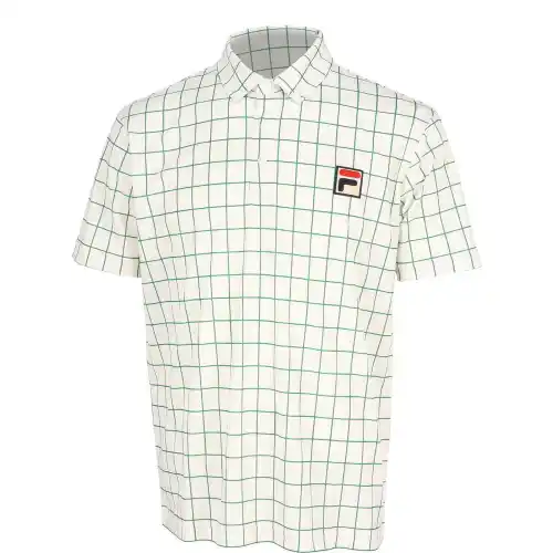 FILA Polo Shirts Men's Green Polo Collar Moderate