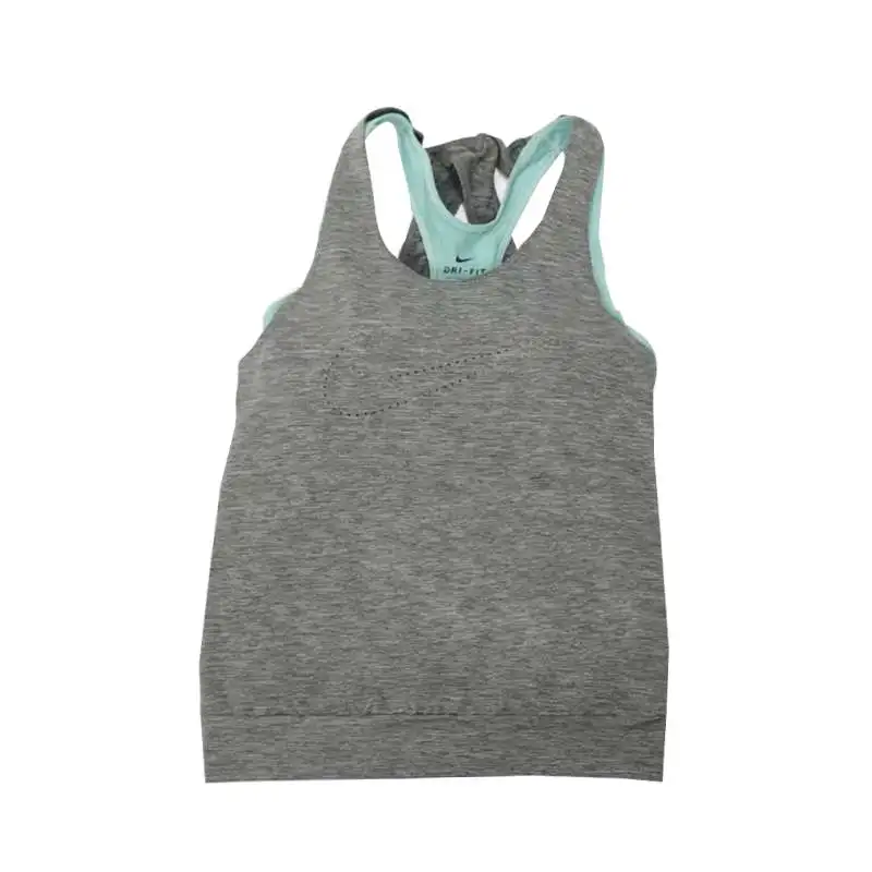 Nike Dri-Fit Tank Tops Women's Gray Crew Neck Moderate Other