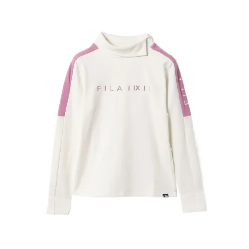 FILA Shirts Women's White Stand Collar Moderate