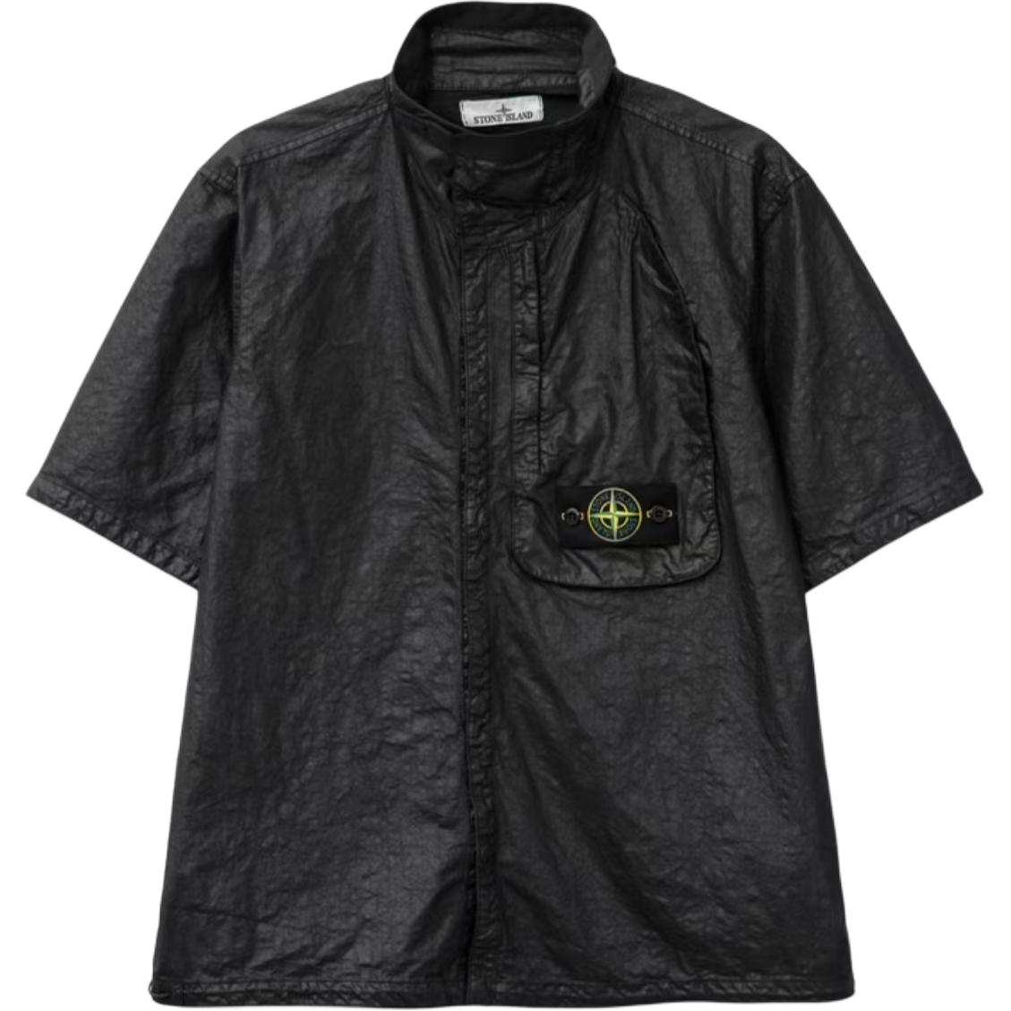 Мужская рубашка STONE ISLAND SS25 (черная)