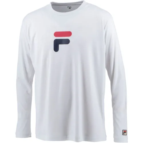 FILA T Shirts Men's White Crew Neck Moderate