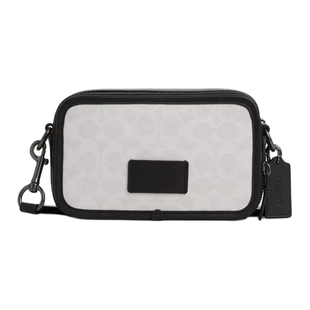COACH Wyatt Cow Leather Crossbody Bags Small Men's White & Black