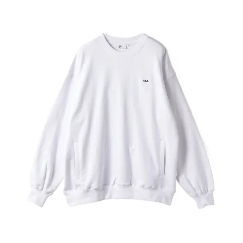 FILA Shirts Men's White Crew Neck Moderate