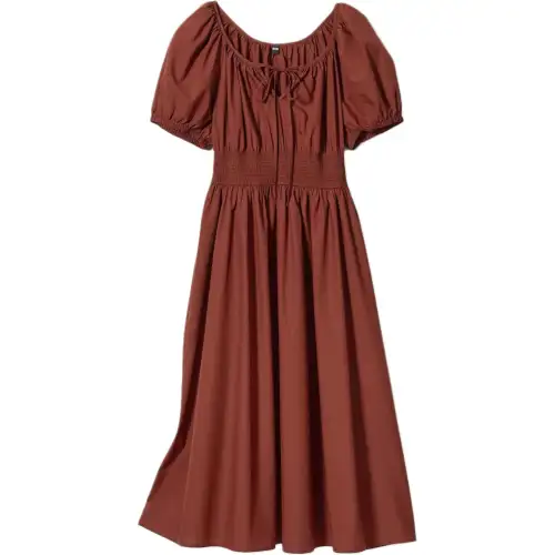 UNIQLO Short Sleeved Dress Women's Umber